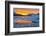 Greenland, Scoresby Sund, Gasefjord. Sunset with icebergs and brash ice.-Inger Hogstrom-Framed Photographic Print