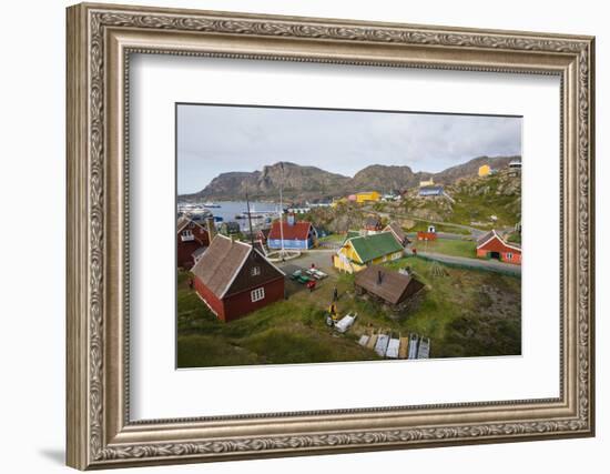 Greenland. Sisimiut. History museum from above.-Inger Hogstrom-Framed Photographic Print