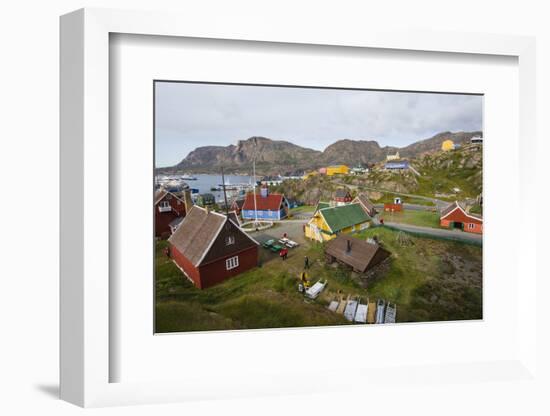 Greenland. Sisimiut. History museum from above.-Inger Hogstrom-Framed Photographic Print