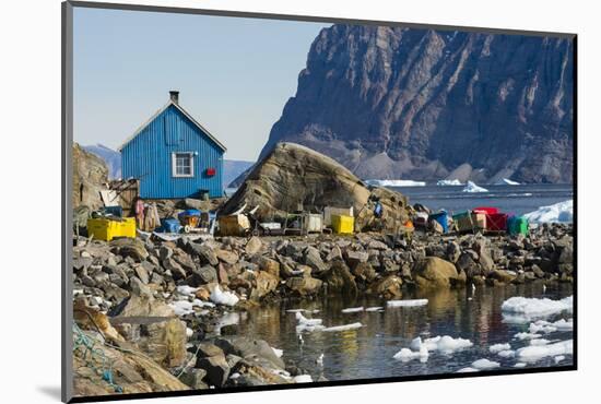 Greenland, Uummannaq. Ice fills the harbor.-Inger Hogstrom-Mounted Photographic Print