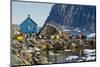 Greenland, Uummannaq. Ice fills the harbor.-Inger Hogstrom-Mounted Photographic Print