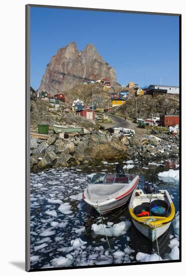 Greenland. Uummannaq. Ice fills the harbor.-Inger Hogstrom-Mounted Photographic Print