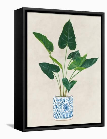 Greens in Vase I-Aria K-Framed Stretched Canvas