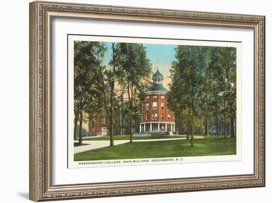Greensboro College, Main Building, North Carolina-null-Framed Art Print
