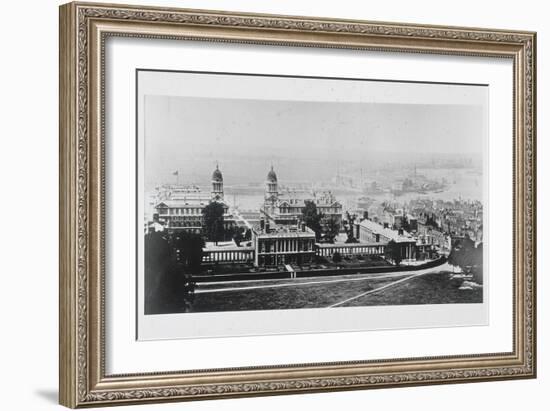 Greenwich and the Isle of Dogs from the Royal Observatory, London, 1970-null-Framed Giclee Print