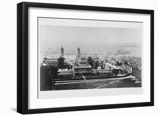 Greenwich and the Isle of Dogs from the Royal Observatory, London, 1970-null-Framed Giclee Print