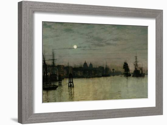 Greenwich, Half Tide, 1884-John Atkinson Grimshaw-Framed Giclee Print