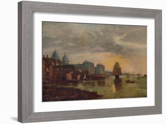 'Greenwich Hospital from the River', 1854, (1935)-James Holland-Framed Giclee Print