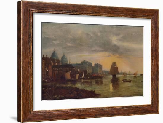 'Greenwich Hospital from the River', 1854, (1935)-James Holland-Framed Giclee Print