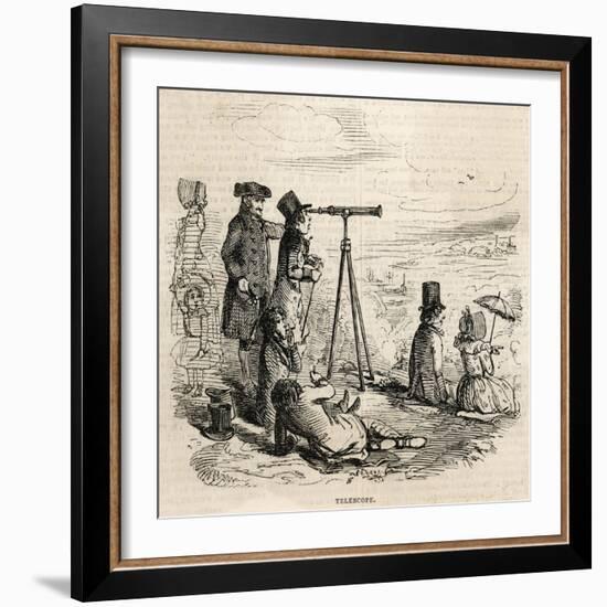 Greenwich Park Telescope-null-Framed Art Print