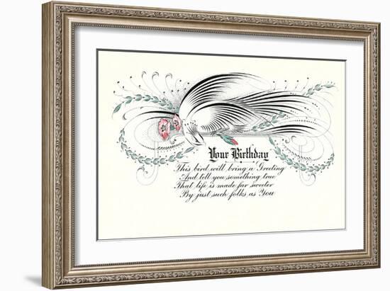 Greeting Certificate-null-Framed Art Print