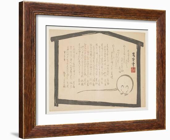 Greeting of the New Year of the Rat, January 1864-Buun-Framed Giclee Print