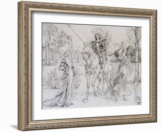 Greeting the Knight, C1880-1932-Armand Point-Framed Giclee Print