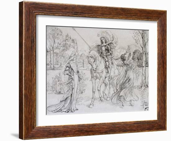 Greeting the Knight, C1880-1932-Armand Point-Framed Giclee Print