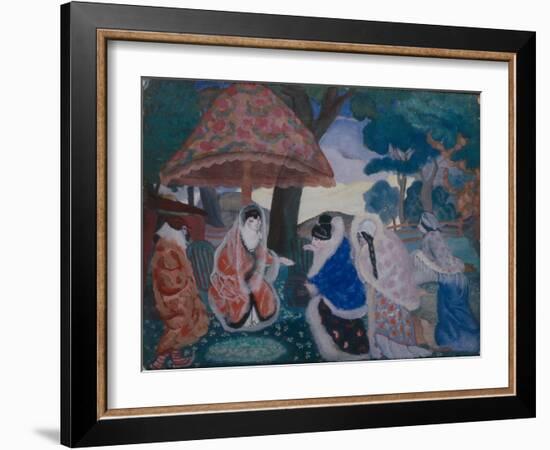 Greeting the Newlyweds, 1913-Boris Dmitryevich Grigoriev-Framed Giclee Print