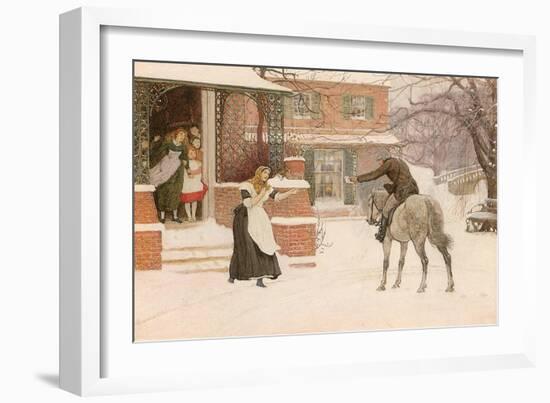 Greeting the Postman-Robert Walker Macbeth-Framed Giclee Print