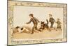 Greetings Card Depicting Children Playing with their Dogs-Helena J Maguire-Mounted Giclee Print