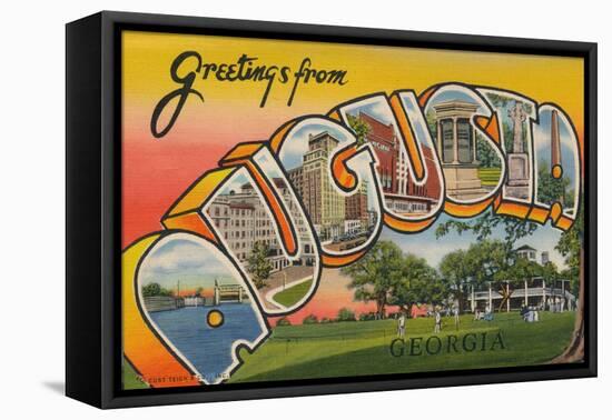 Greetings Card Featuring Augusta, Georgia, 1943-null-Framed Premier Image Canvas