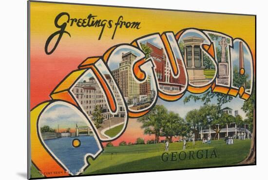 Greetings Card Featuring Augusta, Georgia, 1943-null-Mounted Giclee Print
