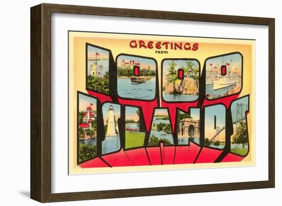 Greetings from 1000 Islands, New York-null-Framed Giclee Print