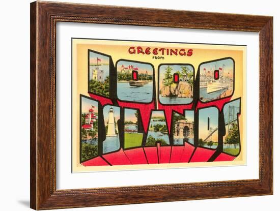 Greetings from 1000 Islands, New York-null-Framed Giclee Print