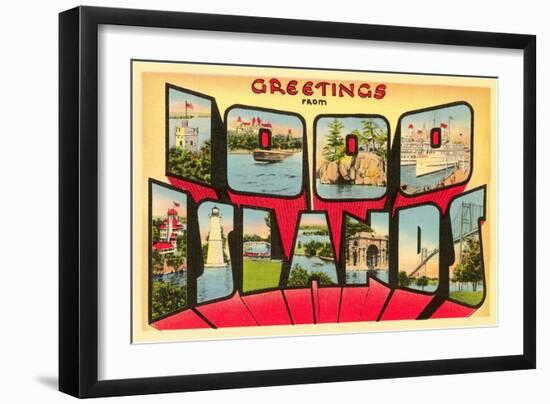 Greetings from 1000 Islands, New York-null-Framed Giclee Print