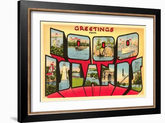 Greetings from 1000 Islands, New York-null-Framed Giclee Print