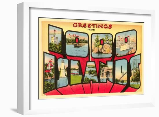Greetings from 1000 Islands, New York-null-Framed Giclee Print