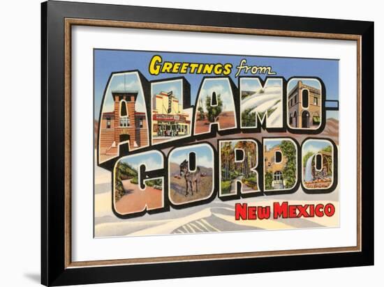 Greetings from Alamogordo, New Mexico-null-Framed Art Print