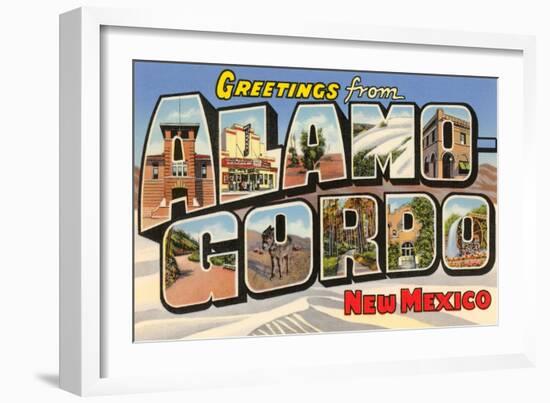 Greetings from Alamogordo, New Mexico-null-Framed Art Print