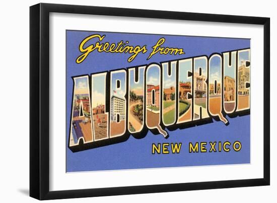 Greetings from Albuquerque, New Mexico-null-Framed Art Print