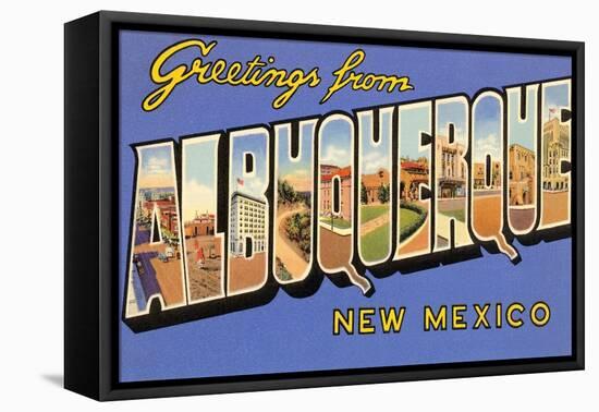 Greetings from Albuquerque, New Mexico-null-Framed Stretched Canvas