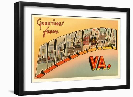 Greetings from Alexandria, Virginia-null-Framed Art Print
