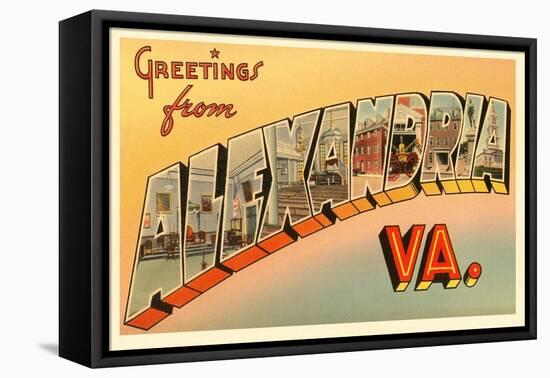 Greetings from Alexandria, Virginia-null-Framed Stretched Canvas