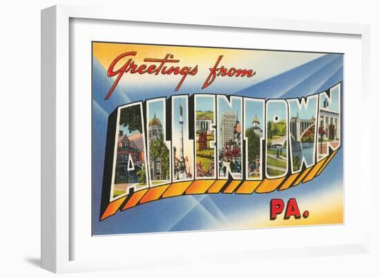 Greetings from Allentown, Pennsylvania-null-Framed Art Print