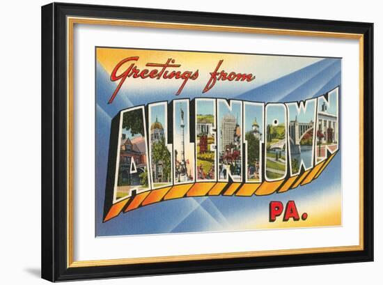 Greetings from Allentown, Pennsylvania-null-Framed Art Print