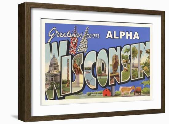 Greetings from Alpha-null-Framed Art Print