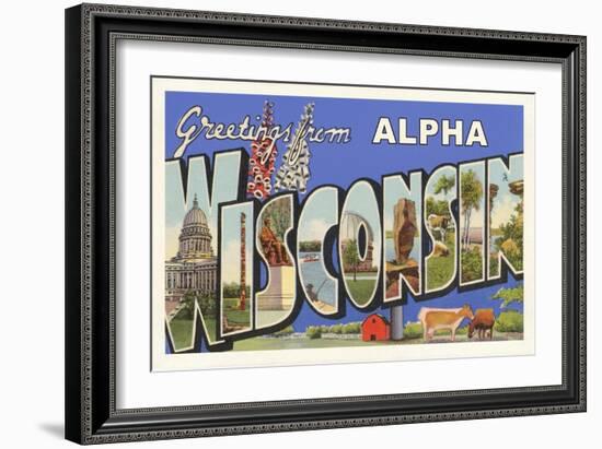 Greetings from Alpha-null-Framed Art Print