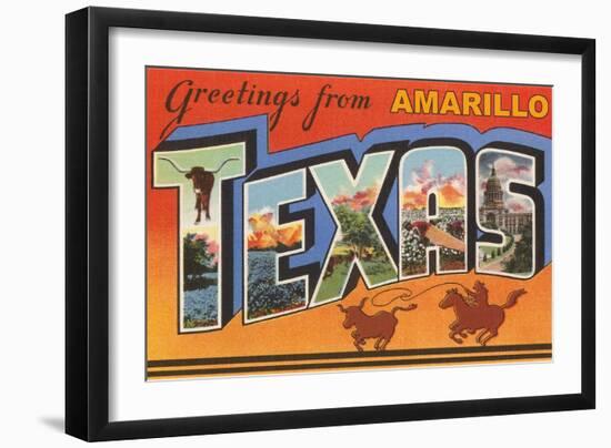 Greetings from Amarillo, Texas-null-Framed Art Print