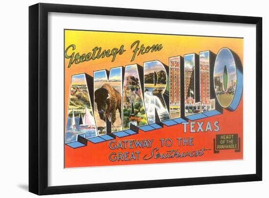 Greetings from Amarillo, Texas-null-Framed Art Print