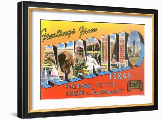Greetings from Amarillo, Texas-null-Framed Art Print