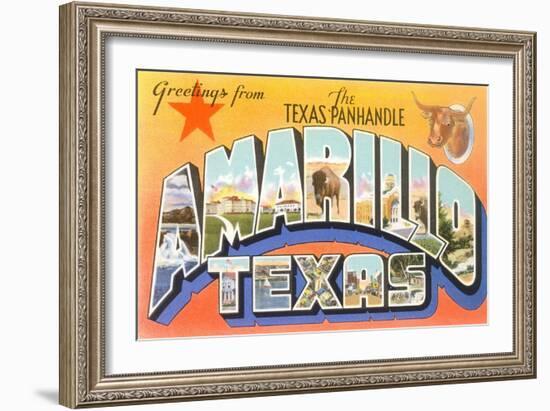 Greetings from Amarillo, Texas-null-Framed Art Print