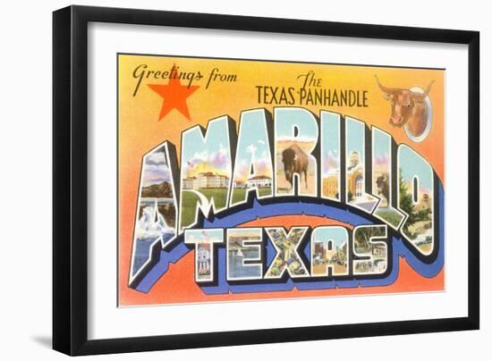 Greetings from Amarillo, Texas-null-Framed Art Print