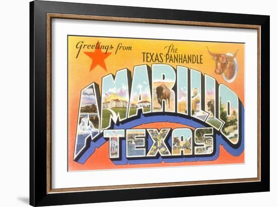 Greetings from Amarillo, Texas-null-Framed Art Print