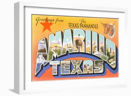 Greetings from Amarillo, Texas-null-Framed Art Print