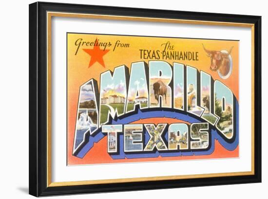 Greetings from Amarillo, Texas-null-Framed Art Print