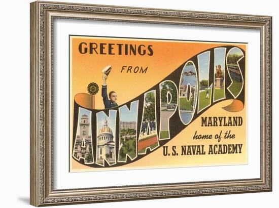 Greetings from Annapolis, Maryland-null-Framed Art Print