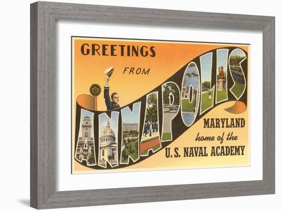 Greetings from Annapolis, Maryland-null-Framed Art Print