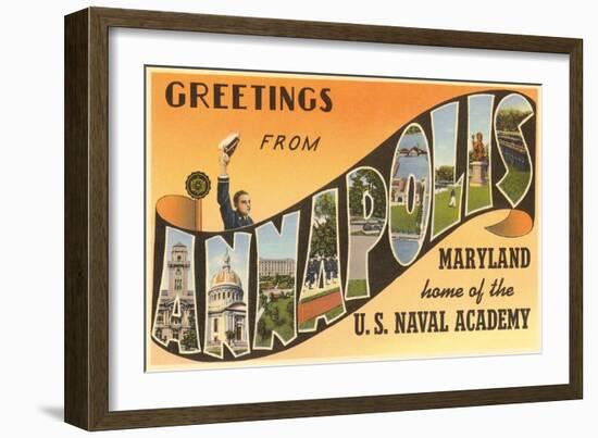 Greetings from Annapolis, Maryland-null-Framed Art Print