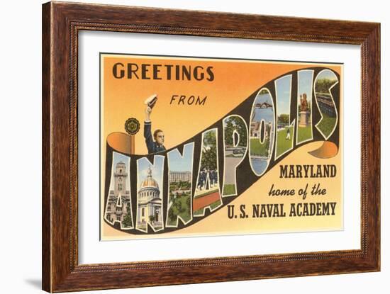 Greetings from Annapolis, Maryland-null-Framed Art Print